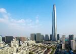 北京城市天际线中的摩天大楼