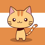 可爱卡通小猫形象展示