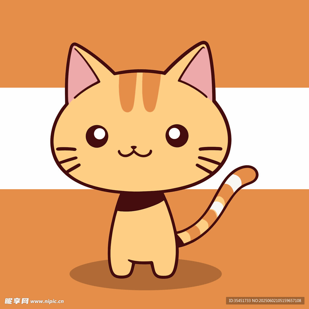 可爱卡通小猫形象展示