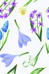 手绘清新春季花卉图案