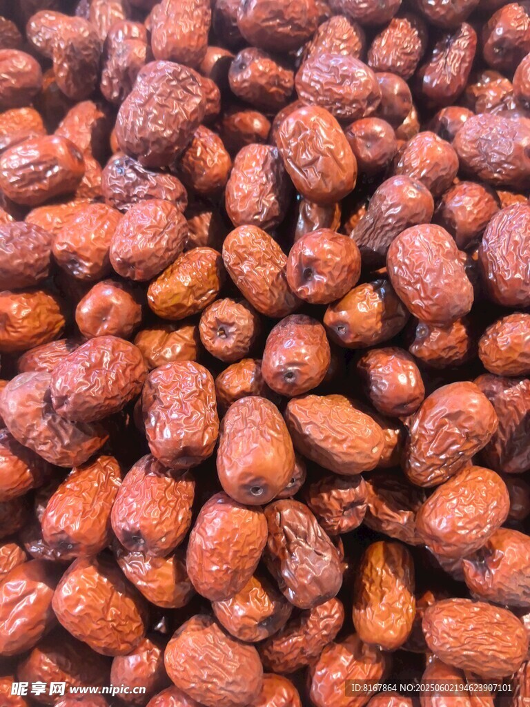 饱满红枣特写