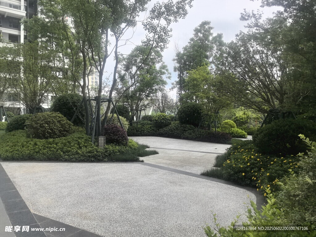小区内的优美园林景观