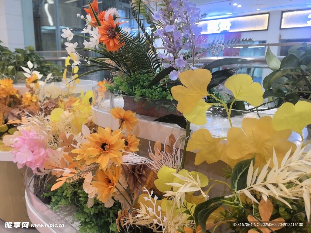 多彩花卉装饰场景展示