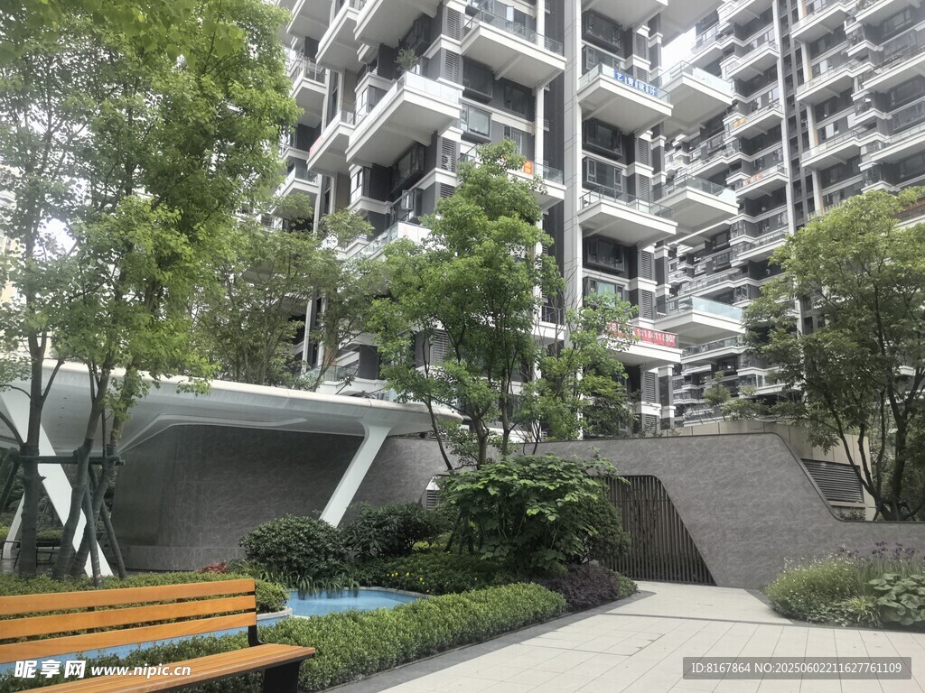 现代小区景观设计一角