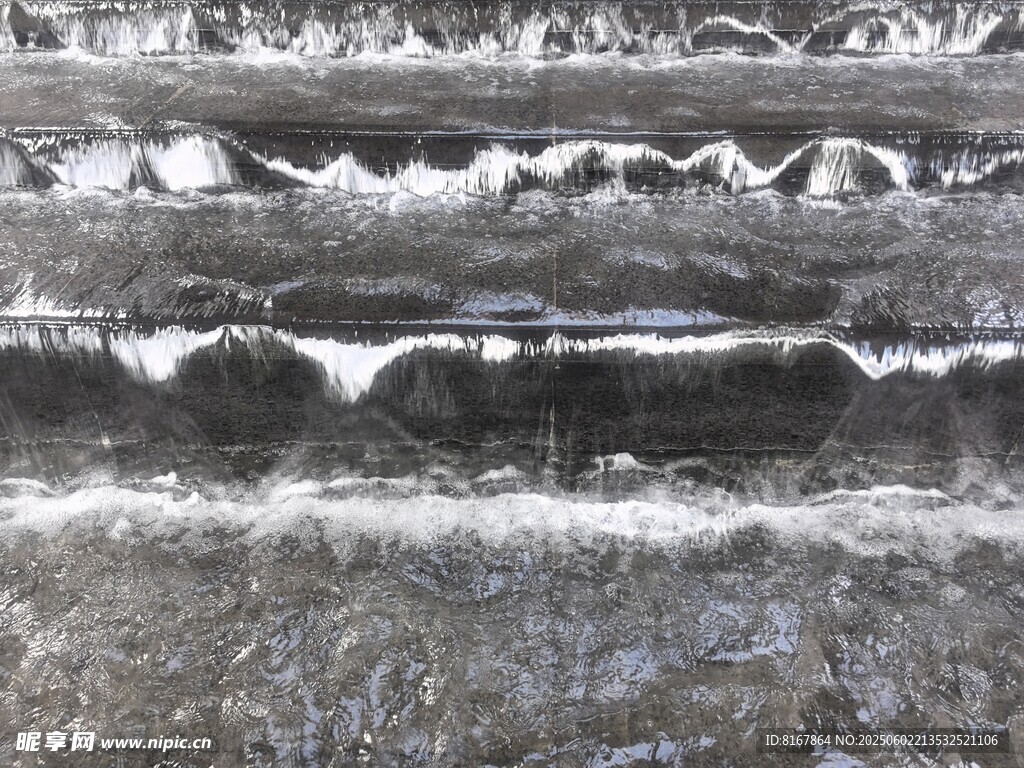 黑白水波纹理画面