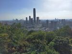 旗峰山灯笼顶上的南城风景