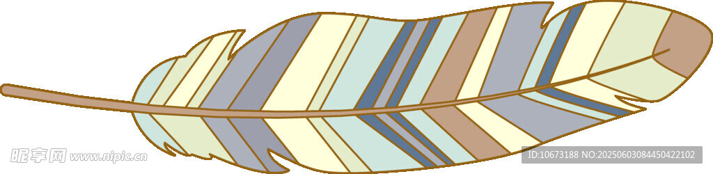 多彩几何图案羽毛装饰