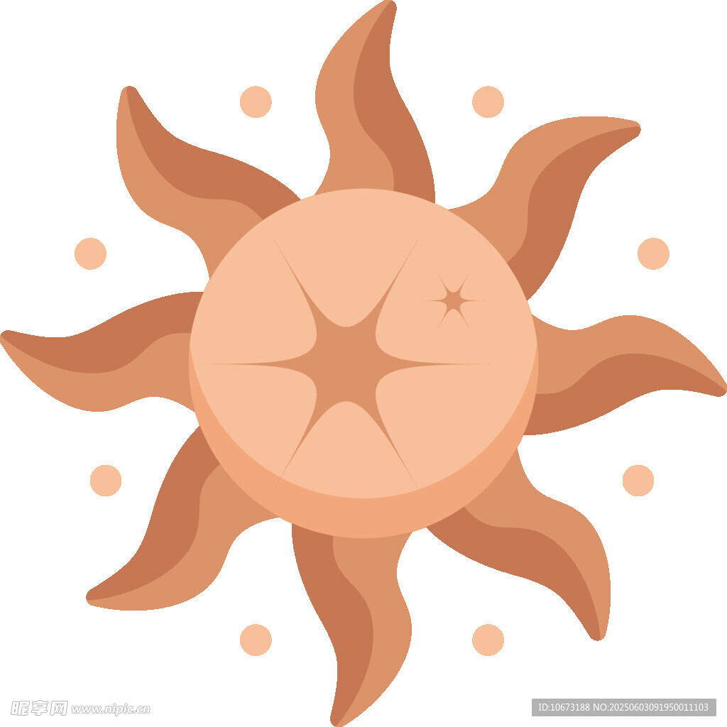 卡通风格的可爱太阳图案