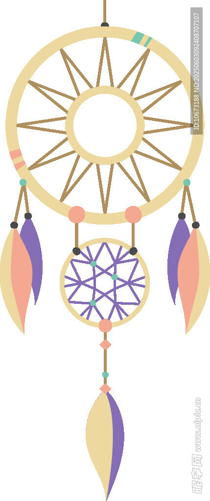 梦幻捕梦网装饰挂件