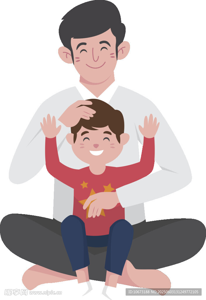 父亲与孩子欢乐互动瞬间
