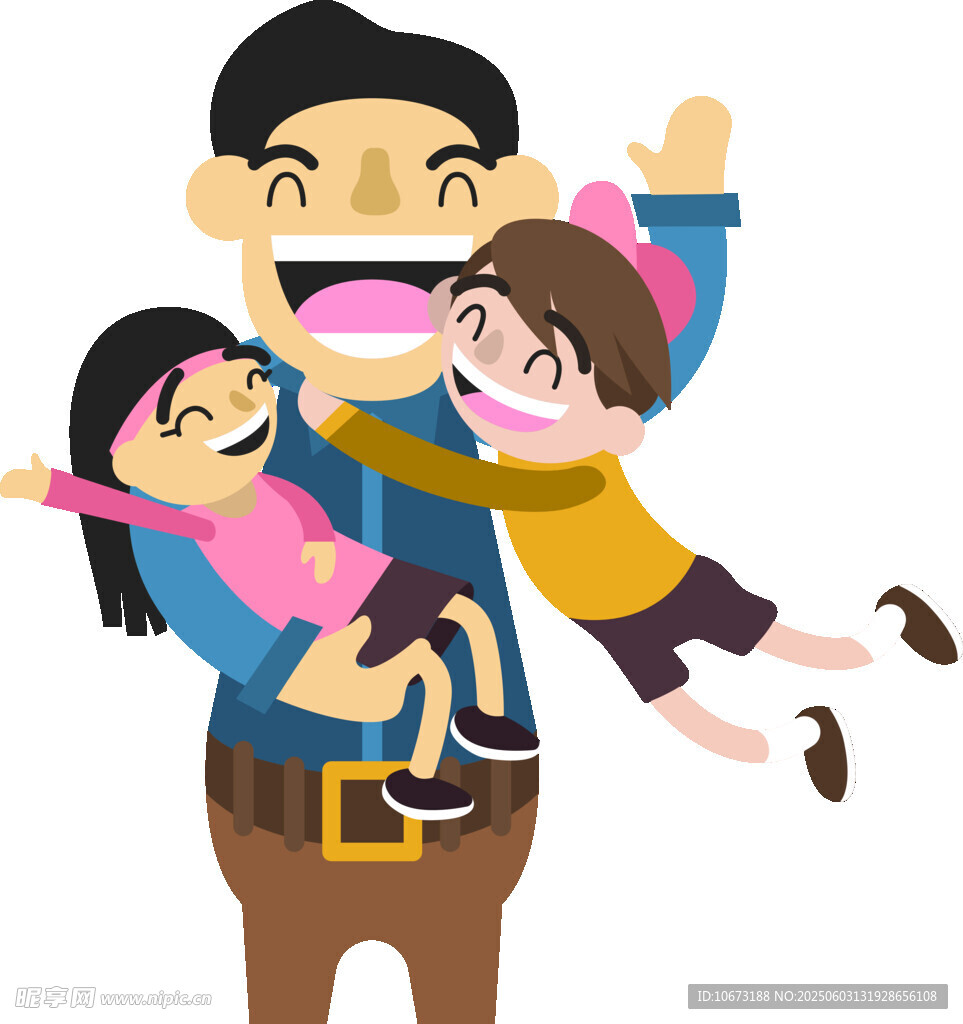 父亲与孩子欢乐互动瞬间