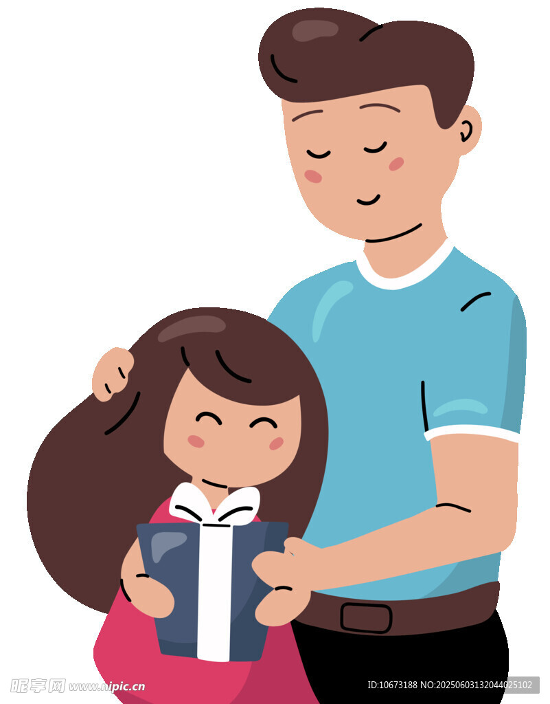 父亲为女儿递书温馨时刻