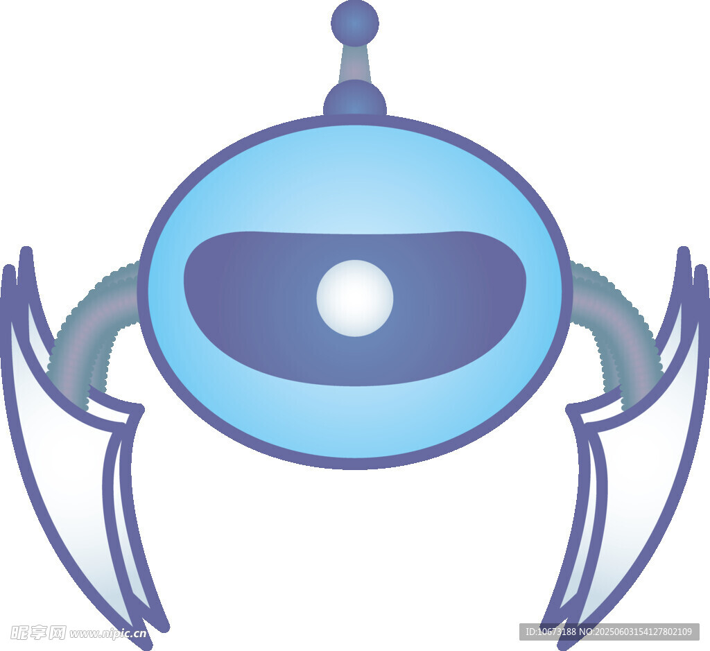 蓝色独眼机械生物形象