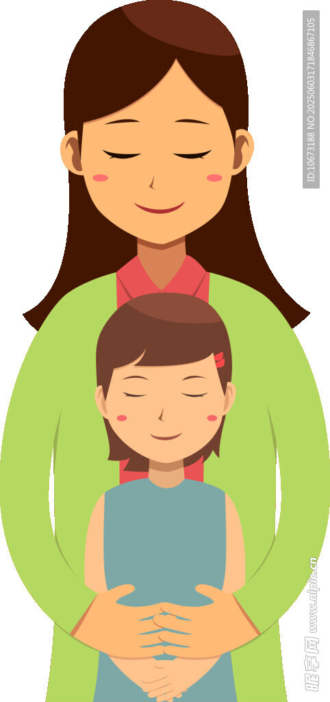 母亲与孩子温馨相拥