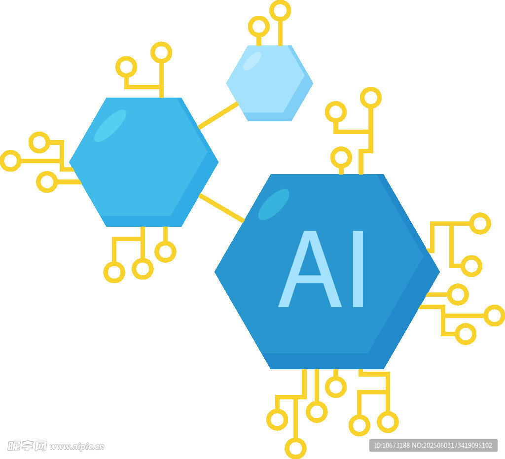 AI科技元素图标展示