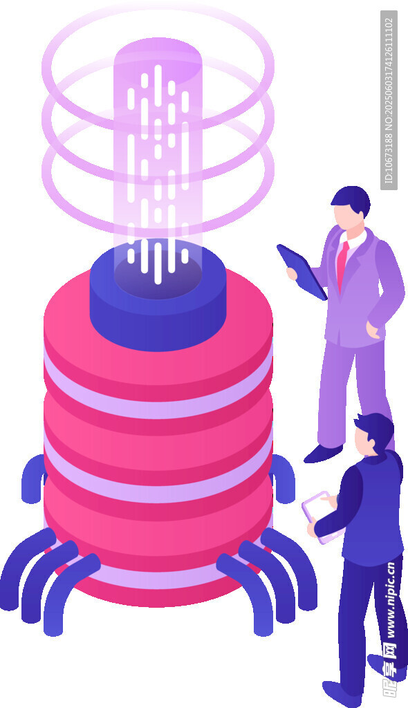 科技人员围绕巨型数据装置