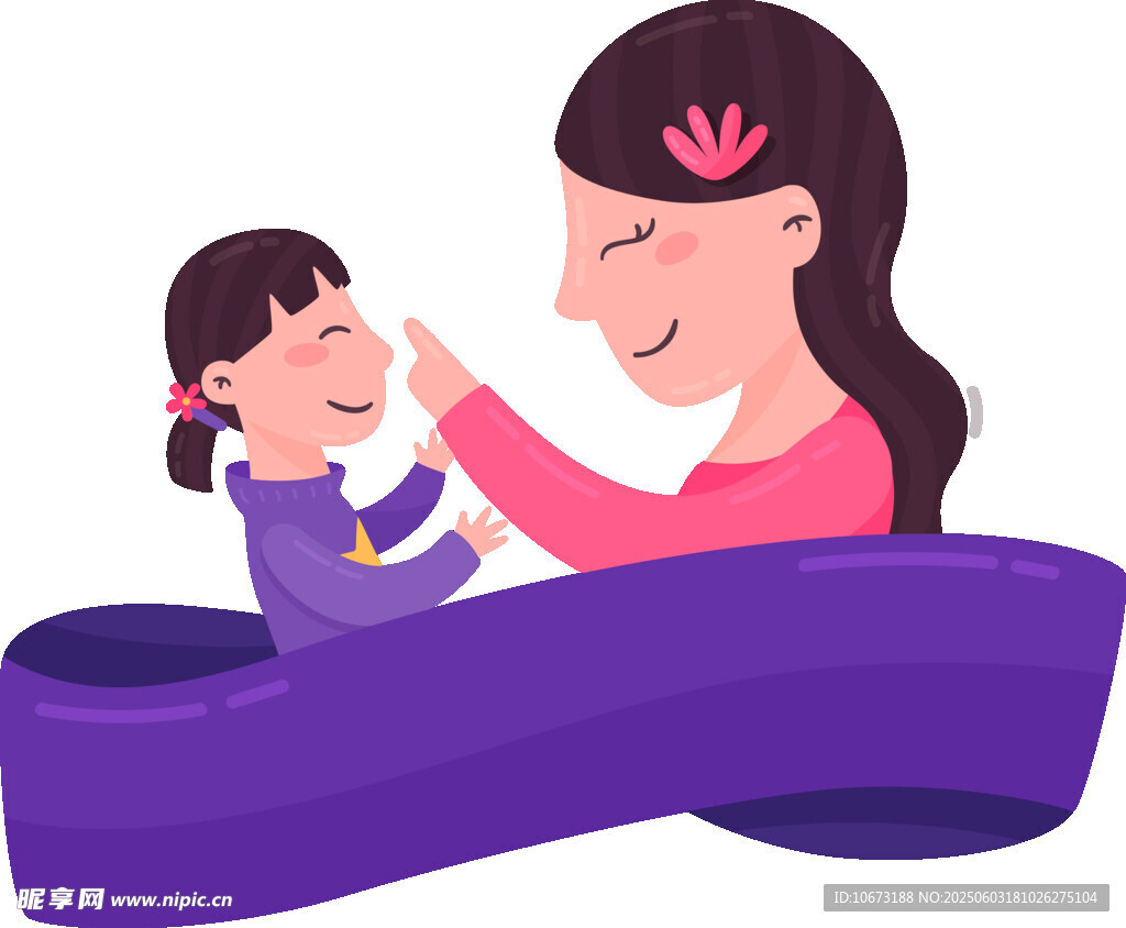 母亲与孩子温馨互动时刻