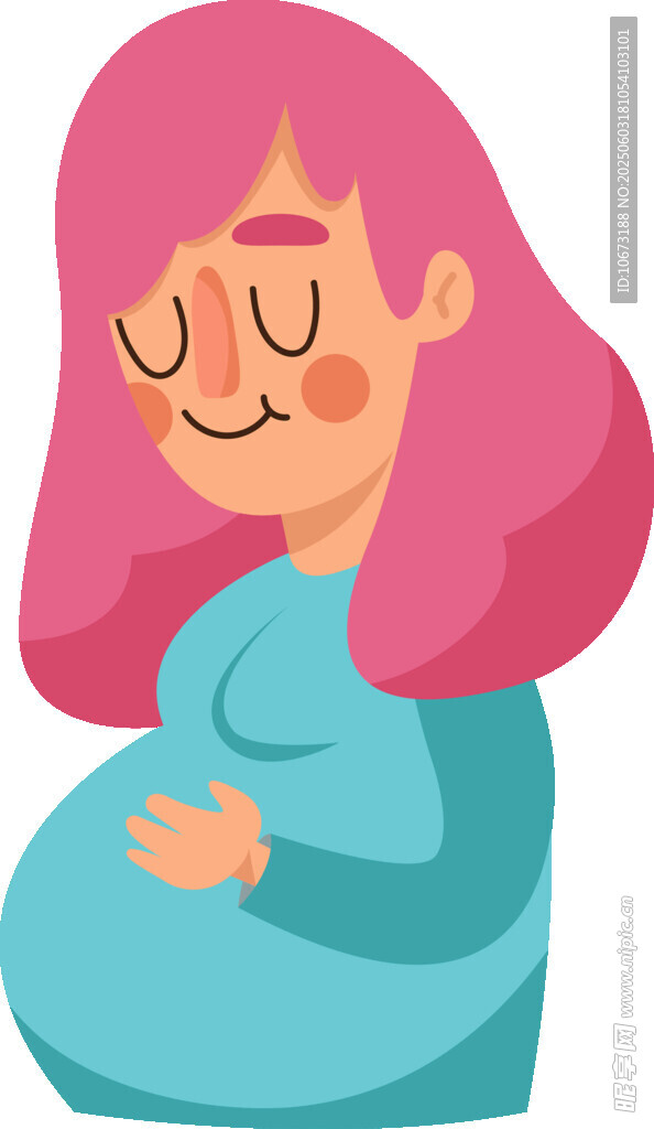 微笑的怀孕女性