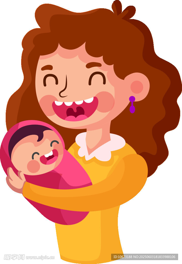 母亲怀抱新生婴儿