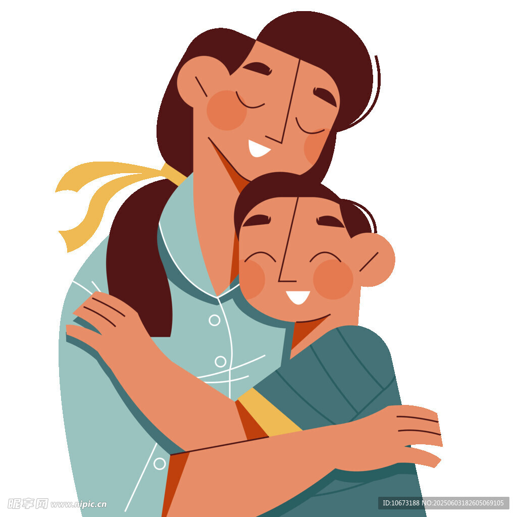 母子温馨相拥