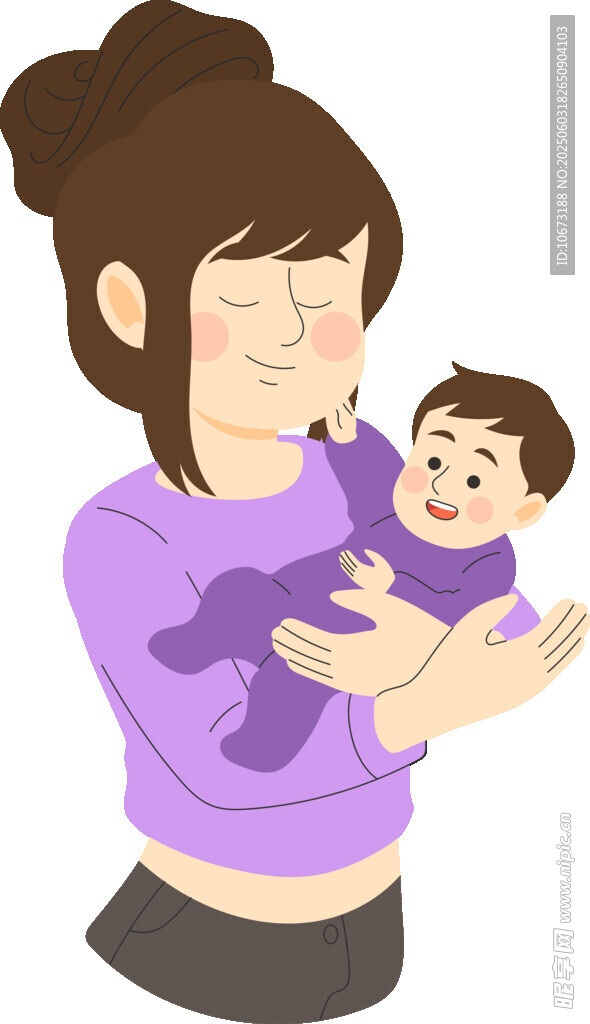 母亲怀抱婴儿温馨瞬间