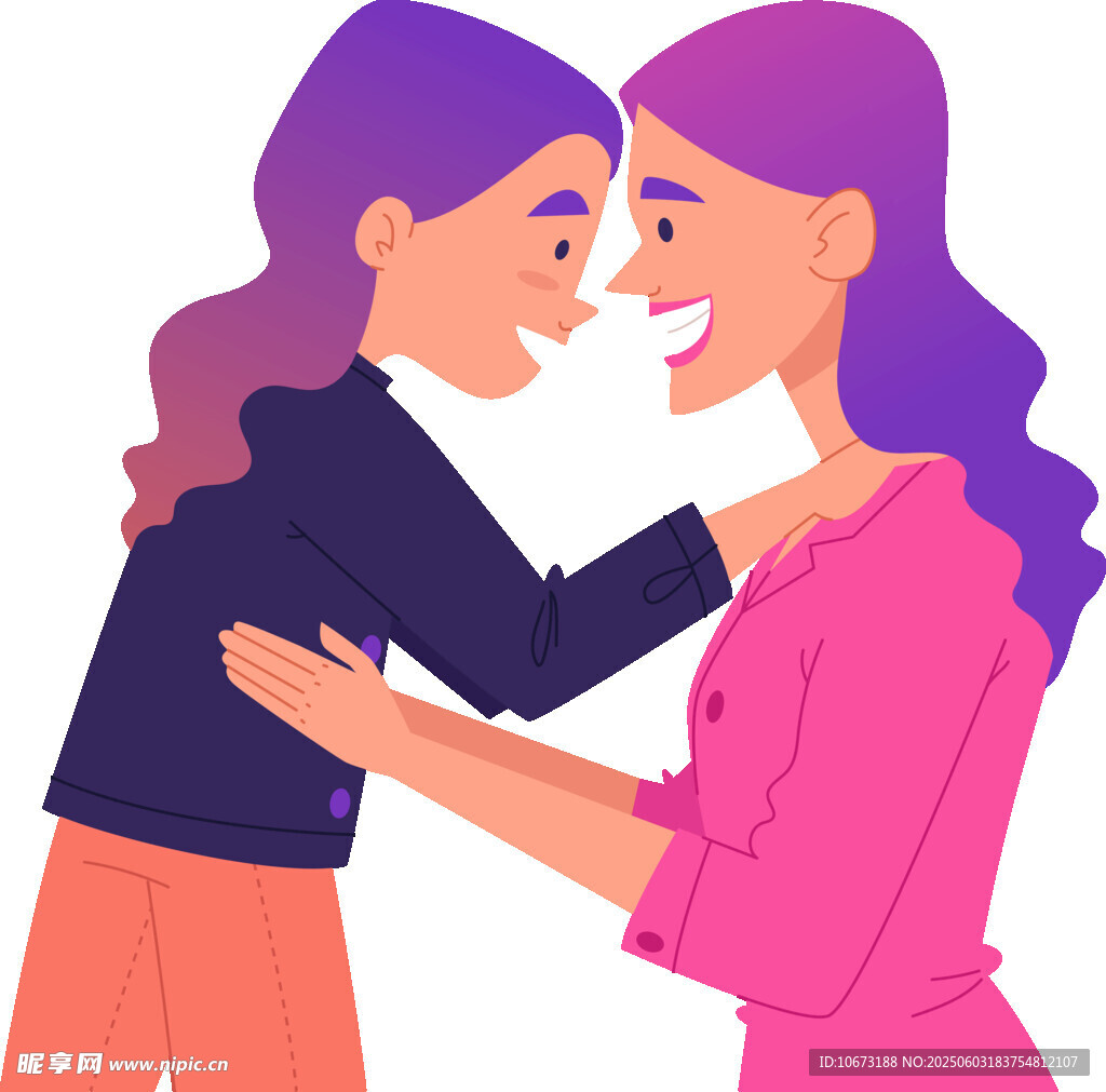母女亲昵互动