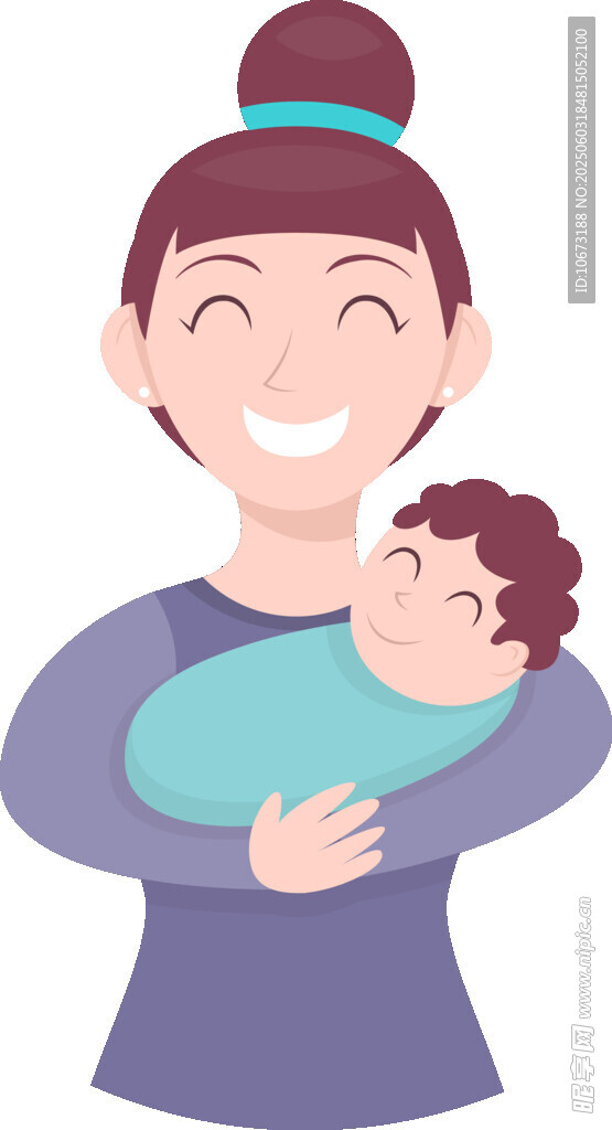 母亲怀抱新生婴儿