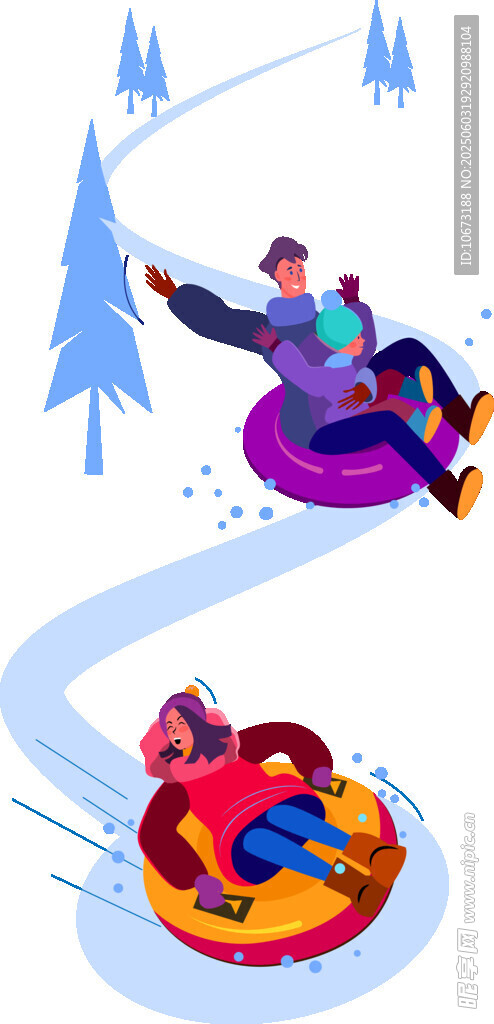 亲子玩雪圈