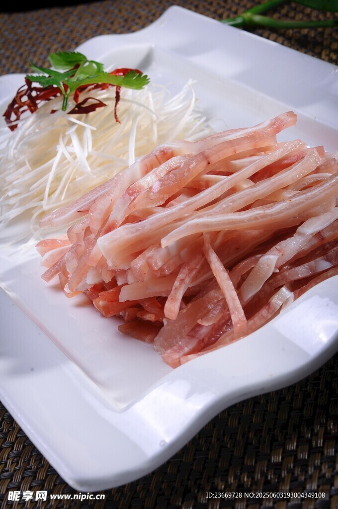 鲜切猪天梯肉摆盘展示
