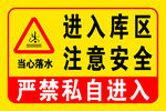 库区安全警示标识