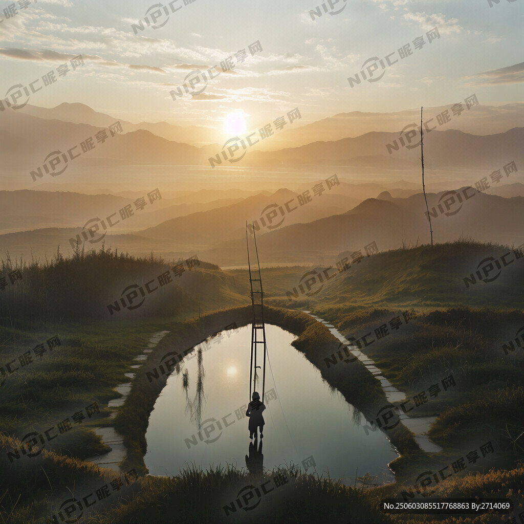 韭菜坪剪影艺术