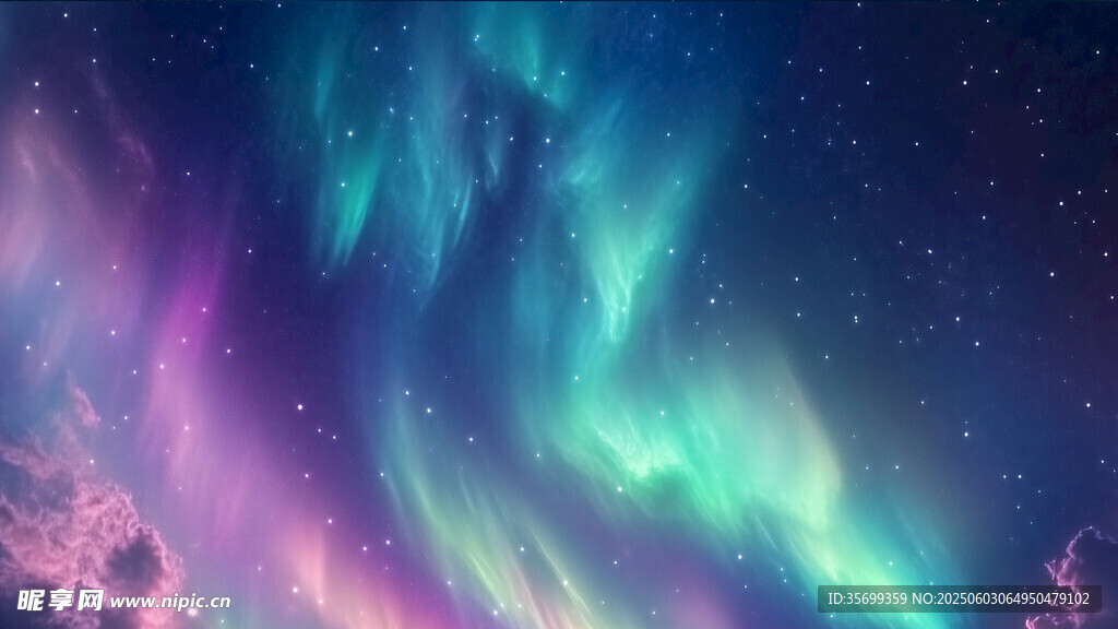 极光夜空背景