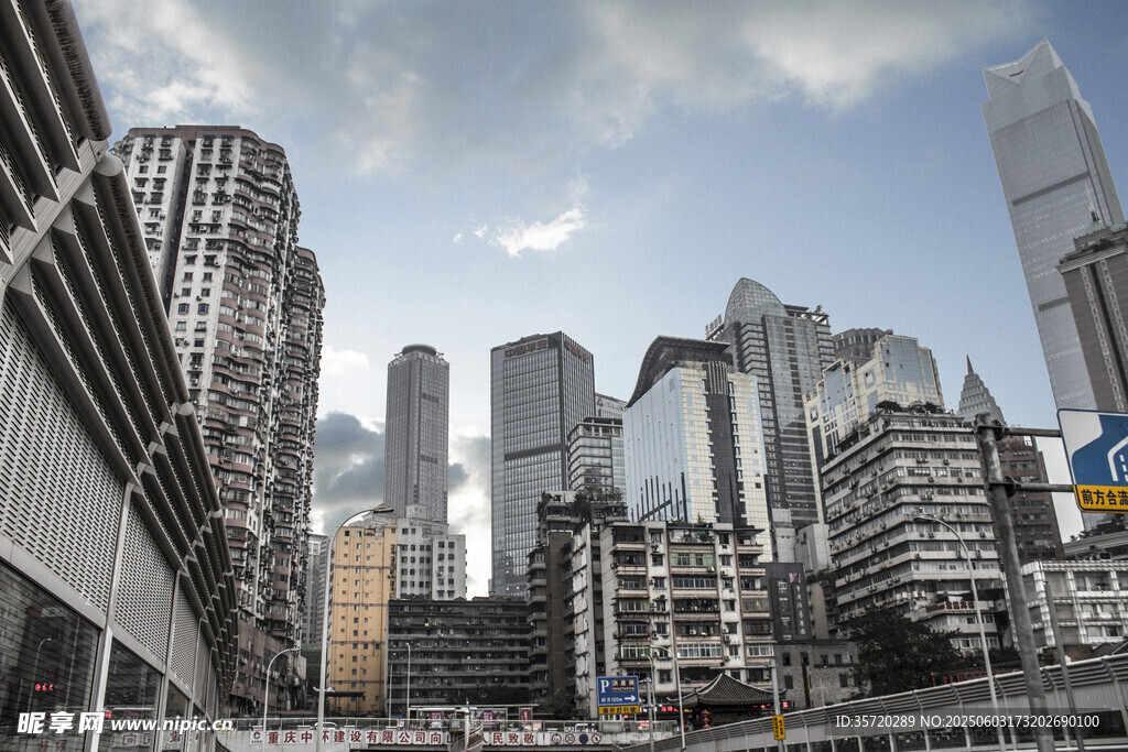 都市繁华高楼景观