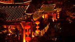 古建夜景灯火璀璨迷人