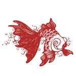 红色金鱼插画