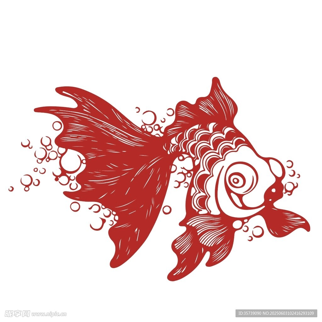 红色金鱼插画