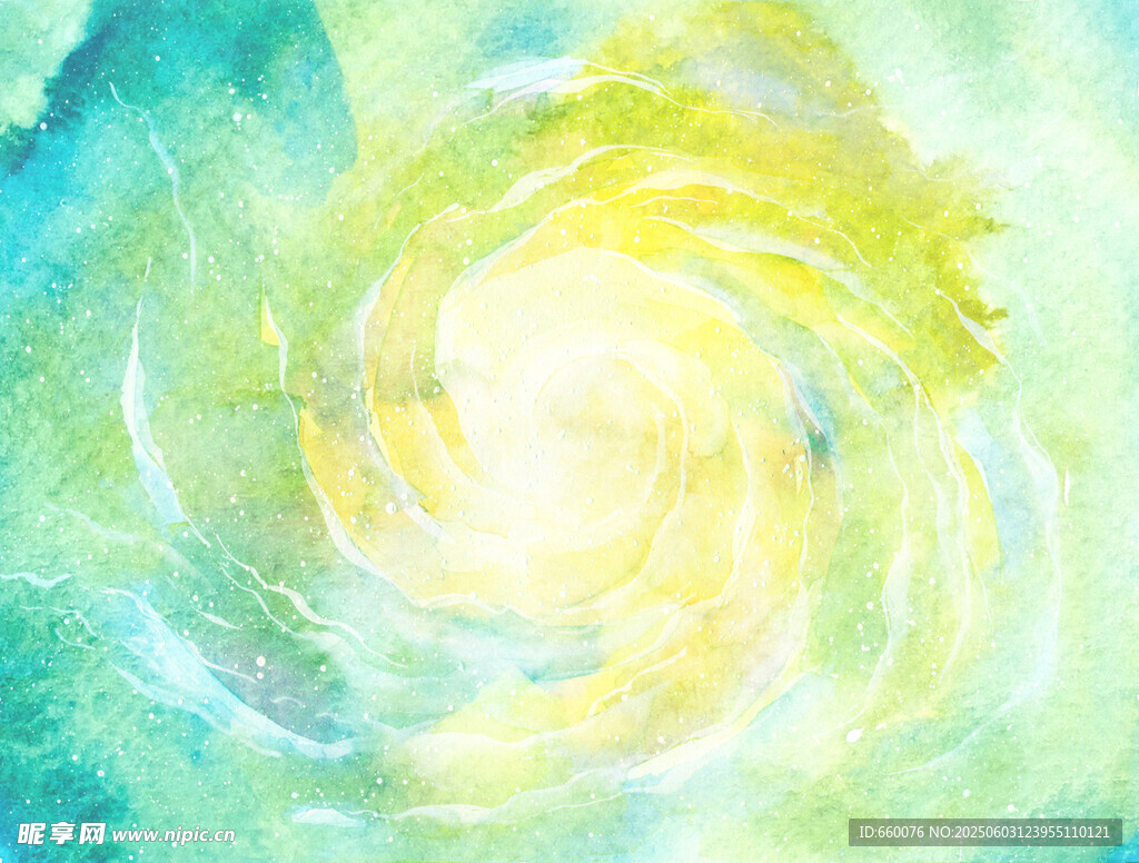 梦幻水彩旋涡艺术图案