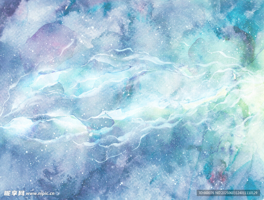 梦幻蓝紫水彩纹理背景