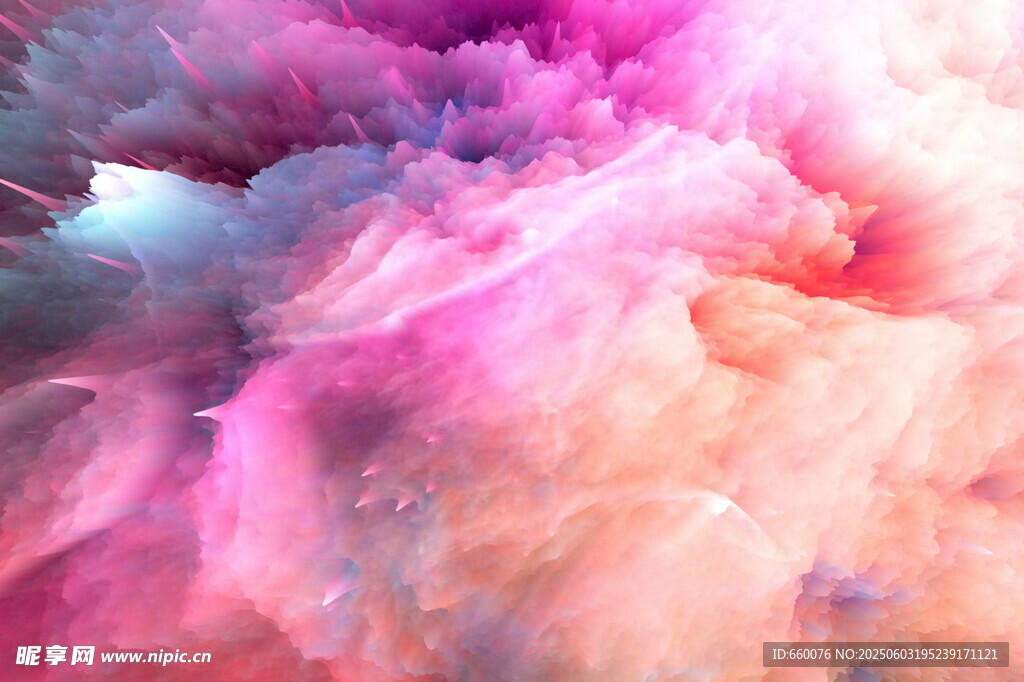 梦幻彩色烟雾纹理画面
