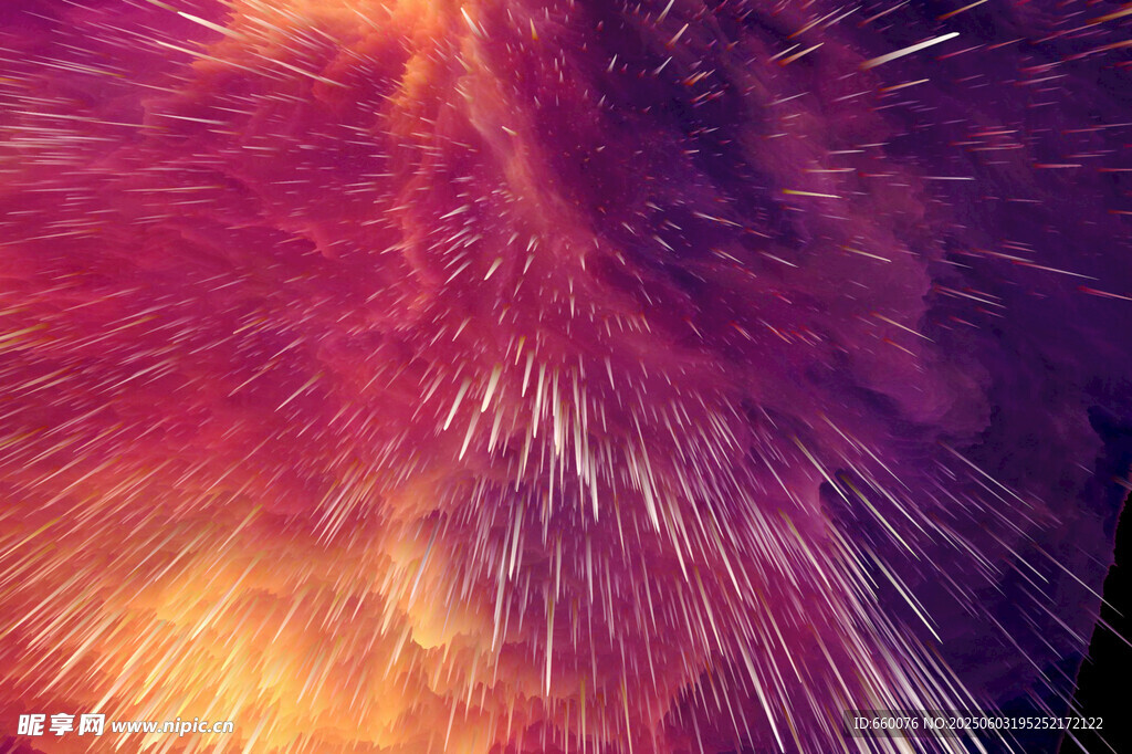 绚丽宇宙星云绽放光芒