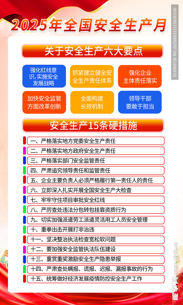 安全生产月 海报挂图