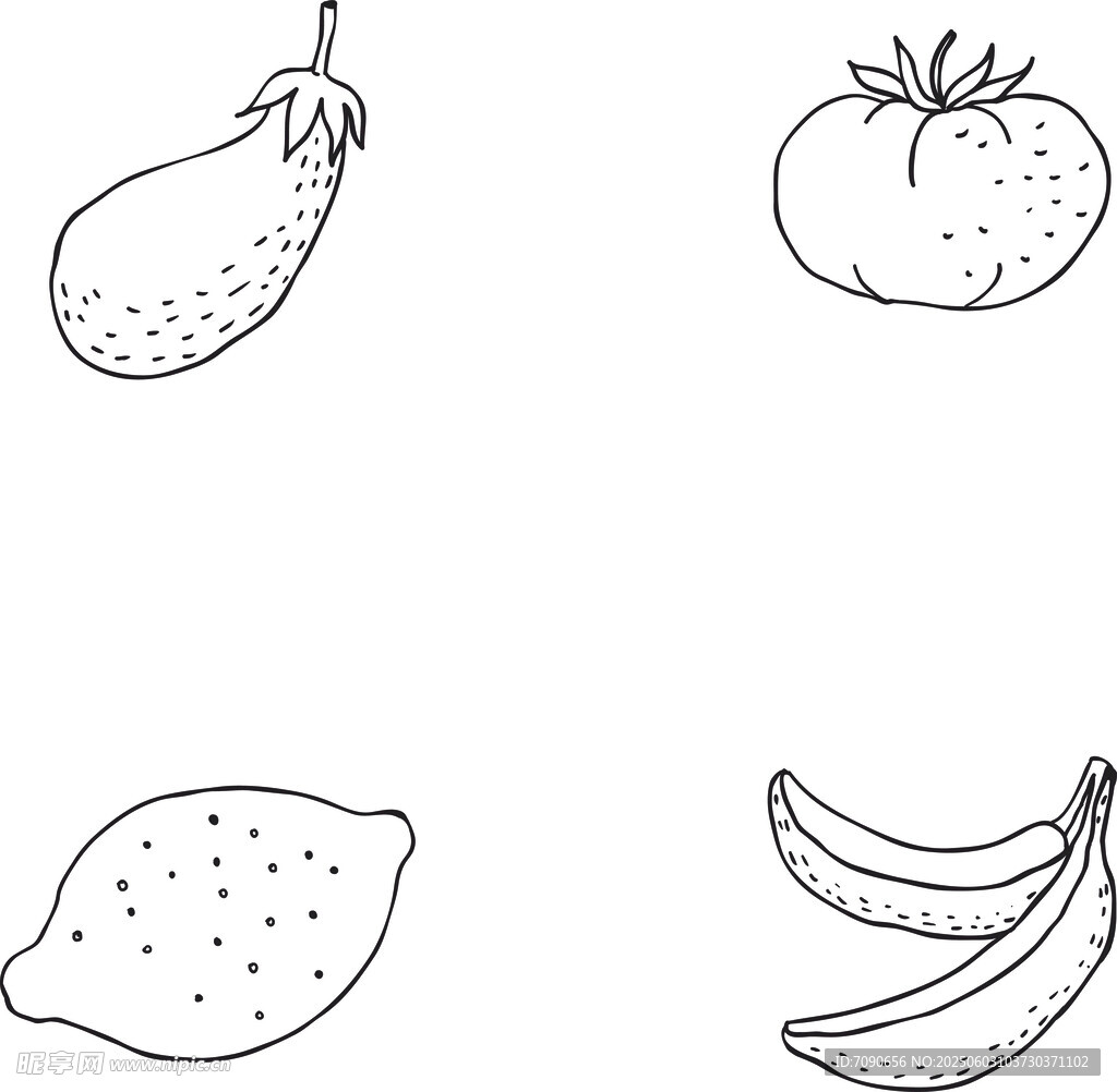 手绘蔬菜水果简笔画
