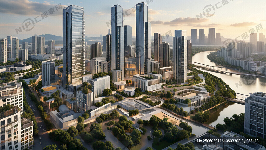 靖江市滨江商住旅游概念设计图