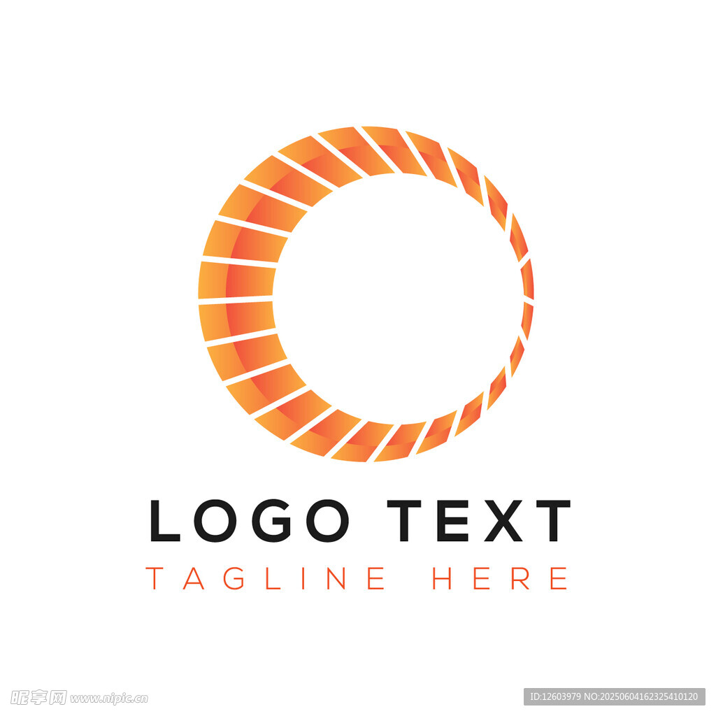 橙色环形创意LOGO设计