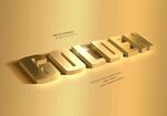 金色立体字母效果展示