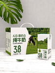 低脂纯牛奶包装盒展示