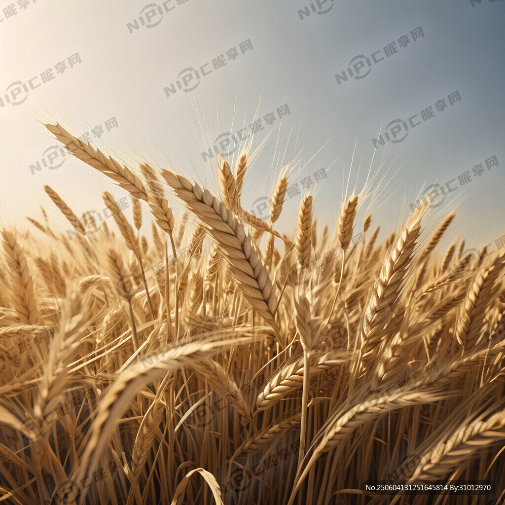 白底图麦穗和麦子