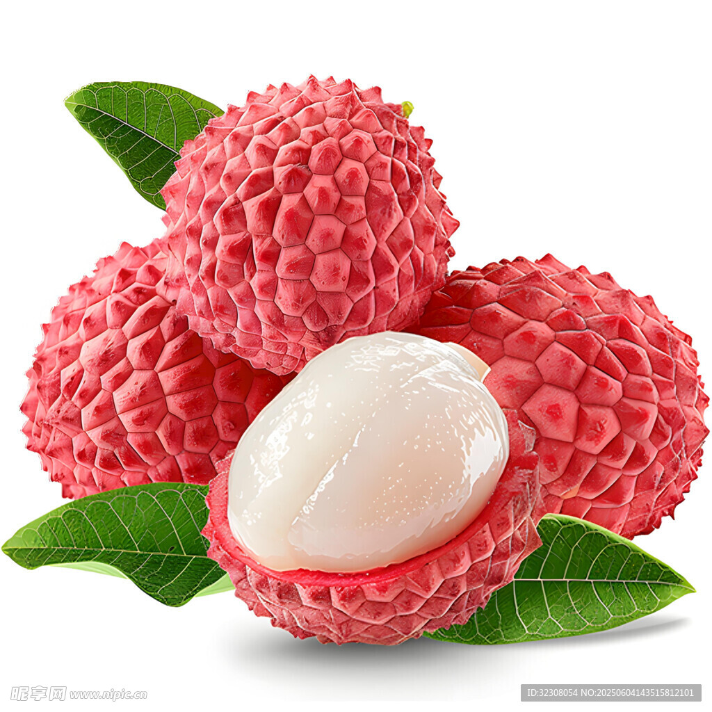 新鲜荔枝果肉饱满色泽诱人
