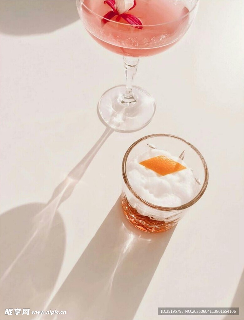 精致鸡尾酒特写