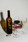 多样美酒与酒杯展示